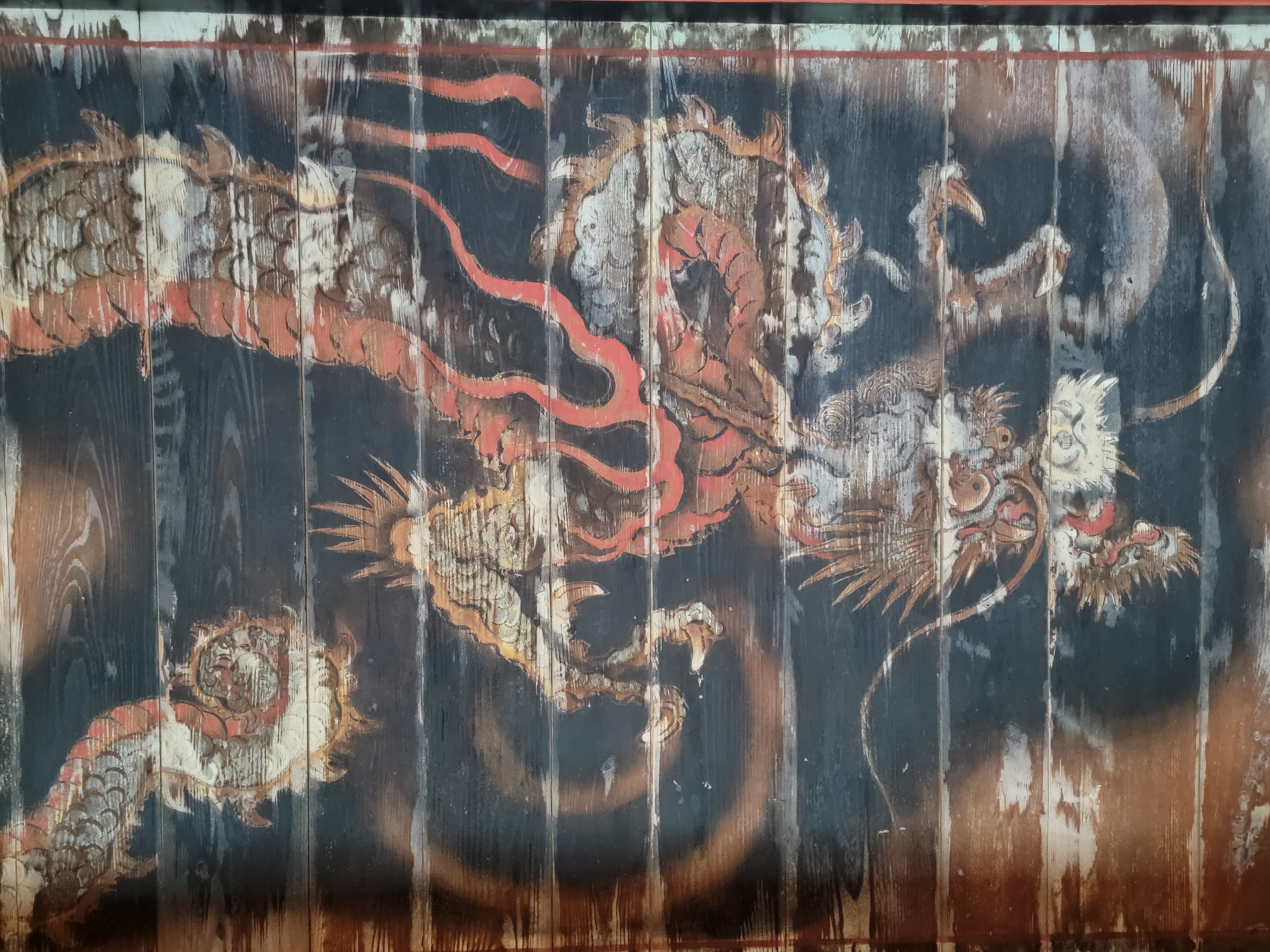 向陽寺本堂の龍の天井画